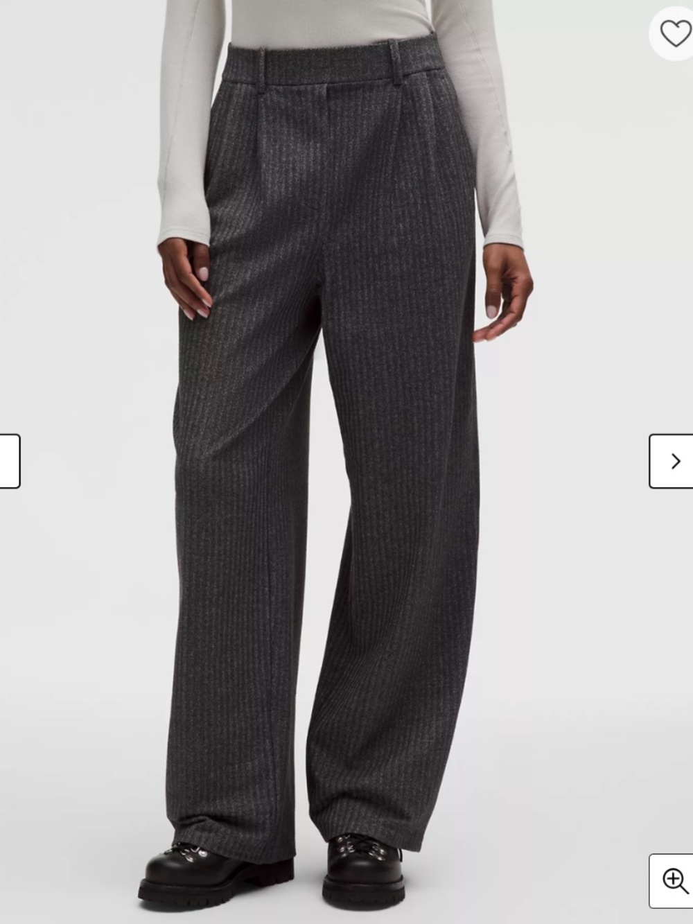 Daydrift High-Rise Wide-Leg Trouser Regular Herringbone Size XS